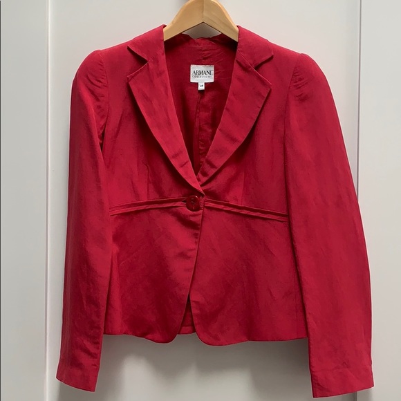 Armani Collezioni Linen/Silk Fitted Blazer - Picture 1 of 3